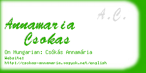 annamaria csokas business card