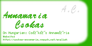 annamaria csokas business card